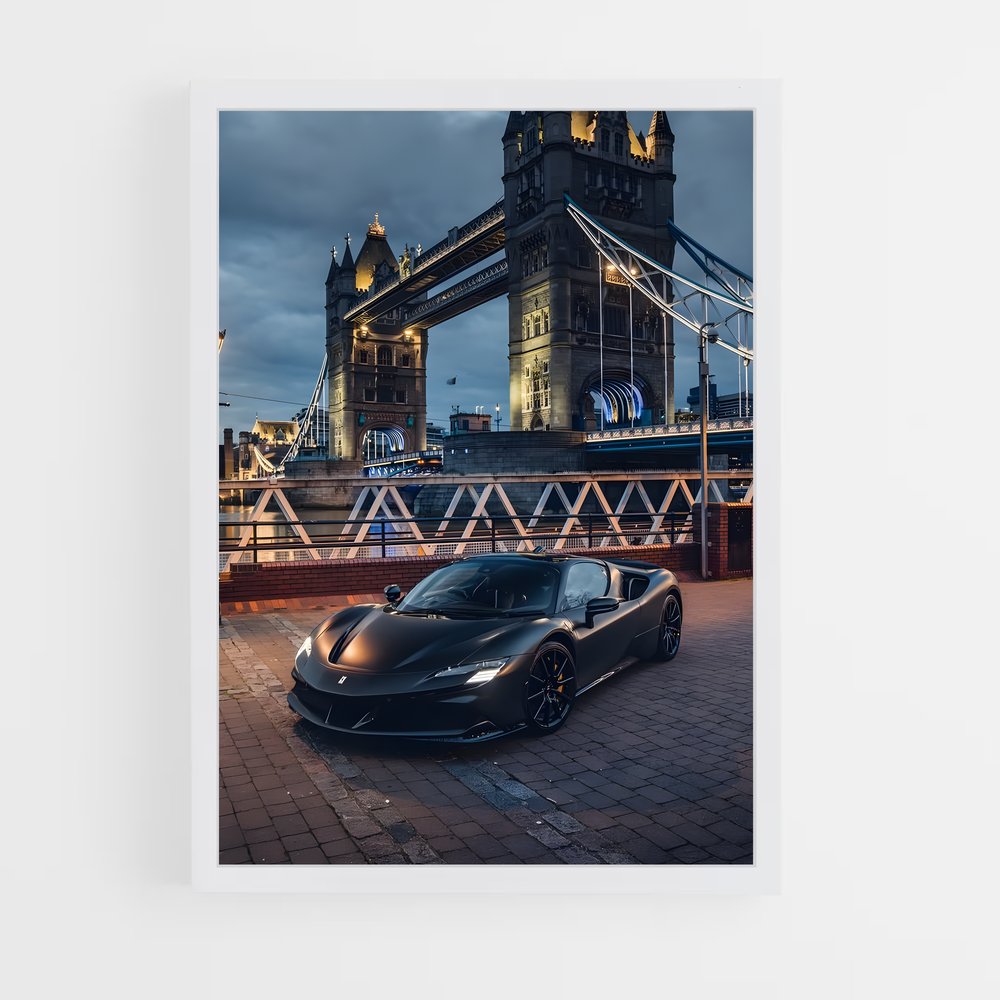 Poster Stradale Noir – affiche Ferrari (vue 3)